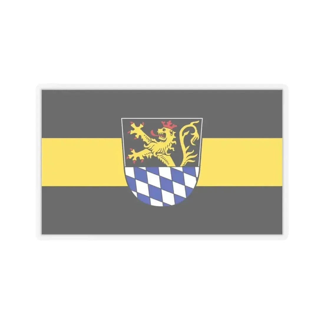 Flag of Amberg Germany - STICKER Vinyl Kiss-Cut Decal 4 Inch Transparent - The Sticker Space