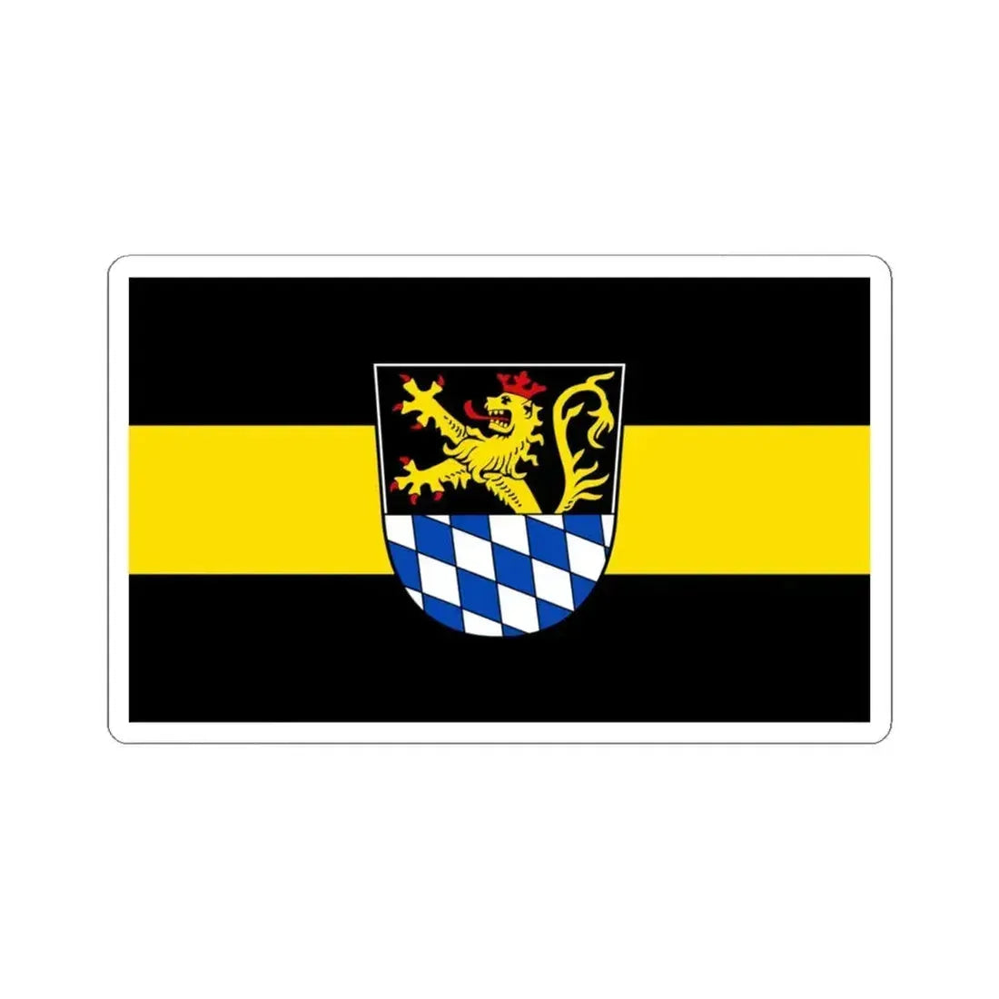 Flag of Amberg Germany - STICKER Vinyl Kiss-Cut Decal 4 Inch White - The Sticker Space