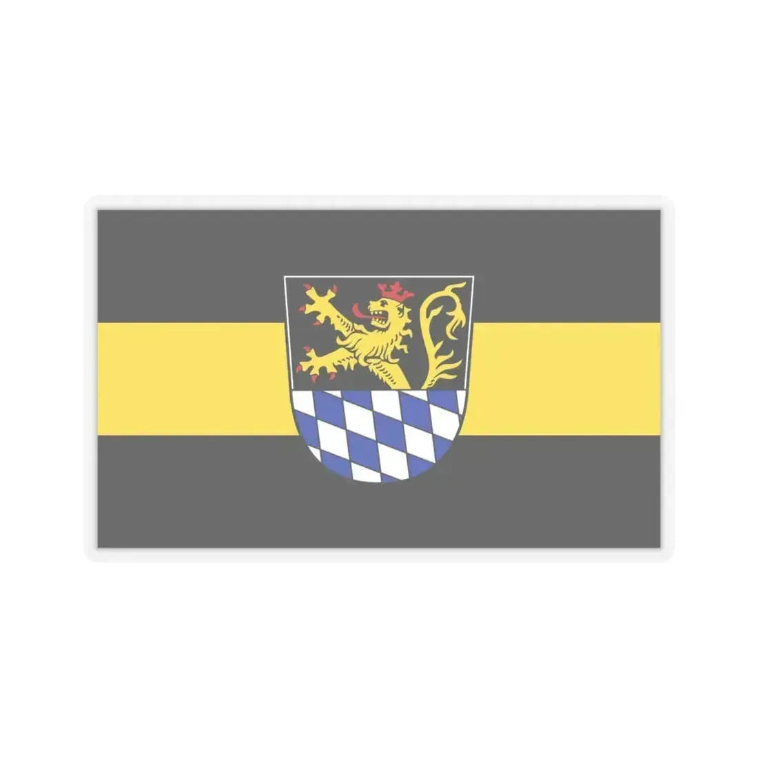 Flag of Amberg Germany - STICKER Vinyl Kiss-Cut Decal 6 Inch Transparent - The Sticker Space