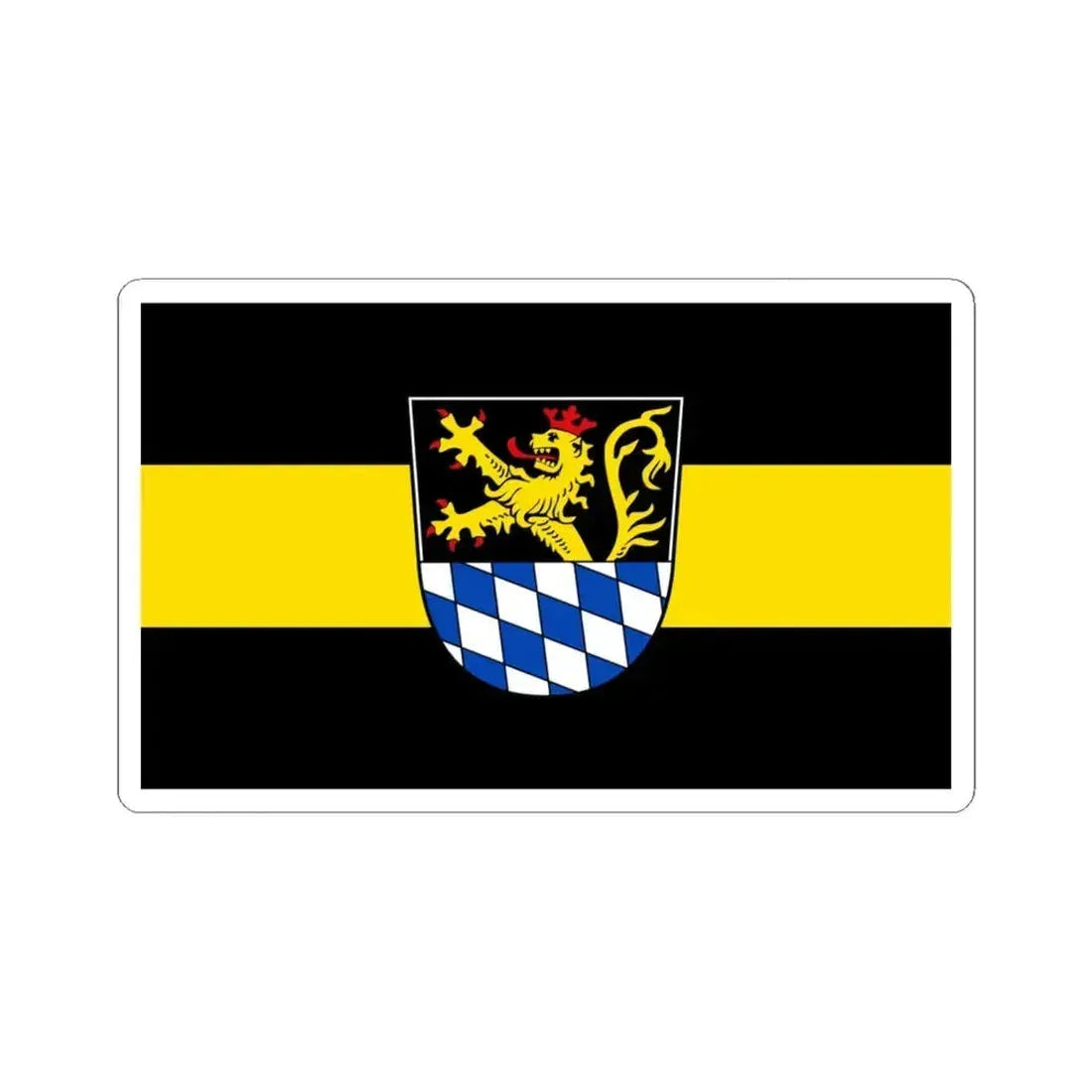Flag of Amberg Germany - STICKER Vinyl Kiss-Cut Decal 6 Inch White - The Sticker Space