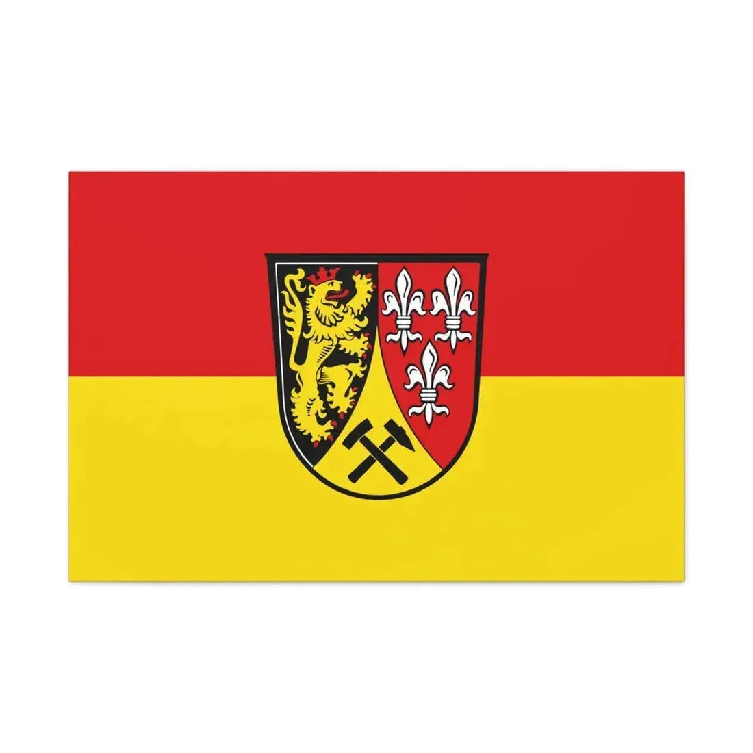 Flag of Amberg Sulzbach Germany - Canvas Wall Art 36" x 24" 1.25" - The Sticker Space