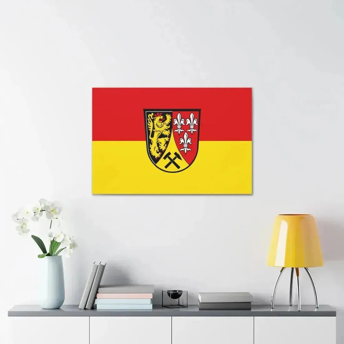 Flag of Amberg Sulzbach Germany - Canvas Wall Art - The Sticker Space