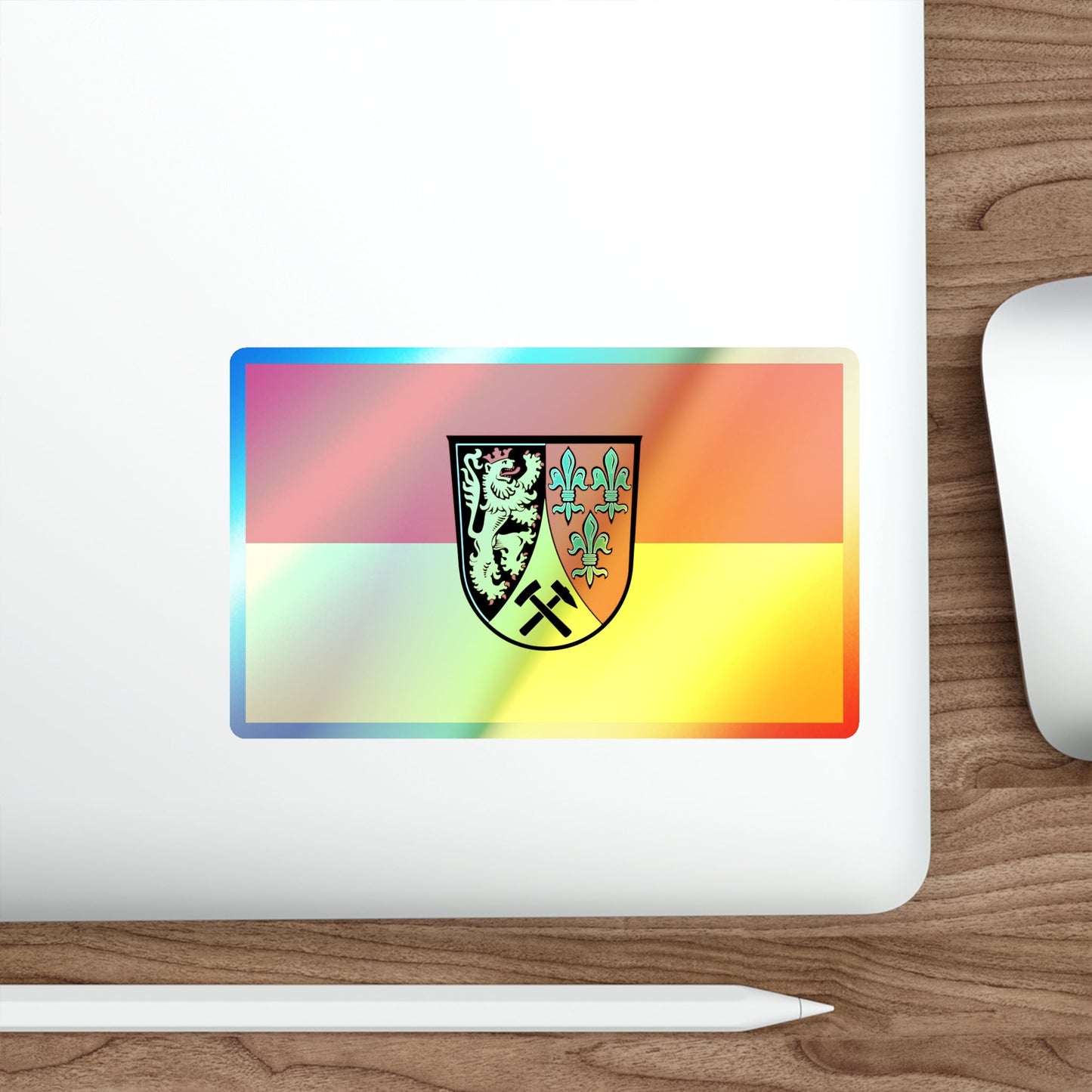 Flag of Amberg Sulzbach Germany Holographic STICKER Die-Cut Vinyl Decal-The Sticker Space