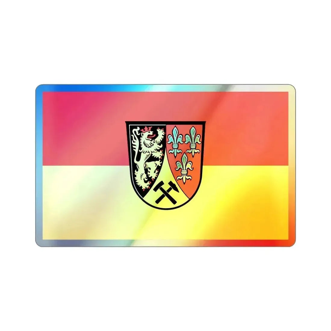 Flag of Amberg Sulzbach Germany Holographic STICKER Die-Cut Vinyl Decal 3 Inch - The Sticker Space