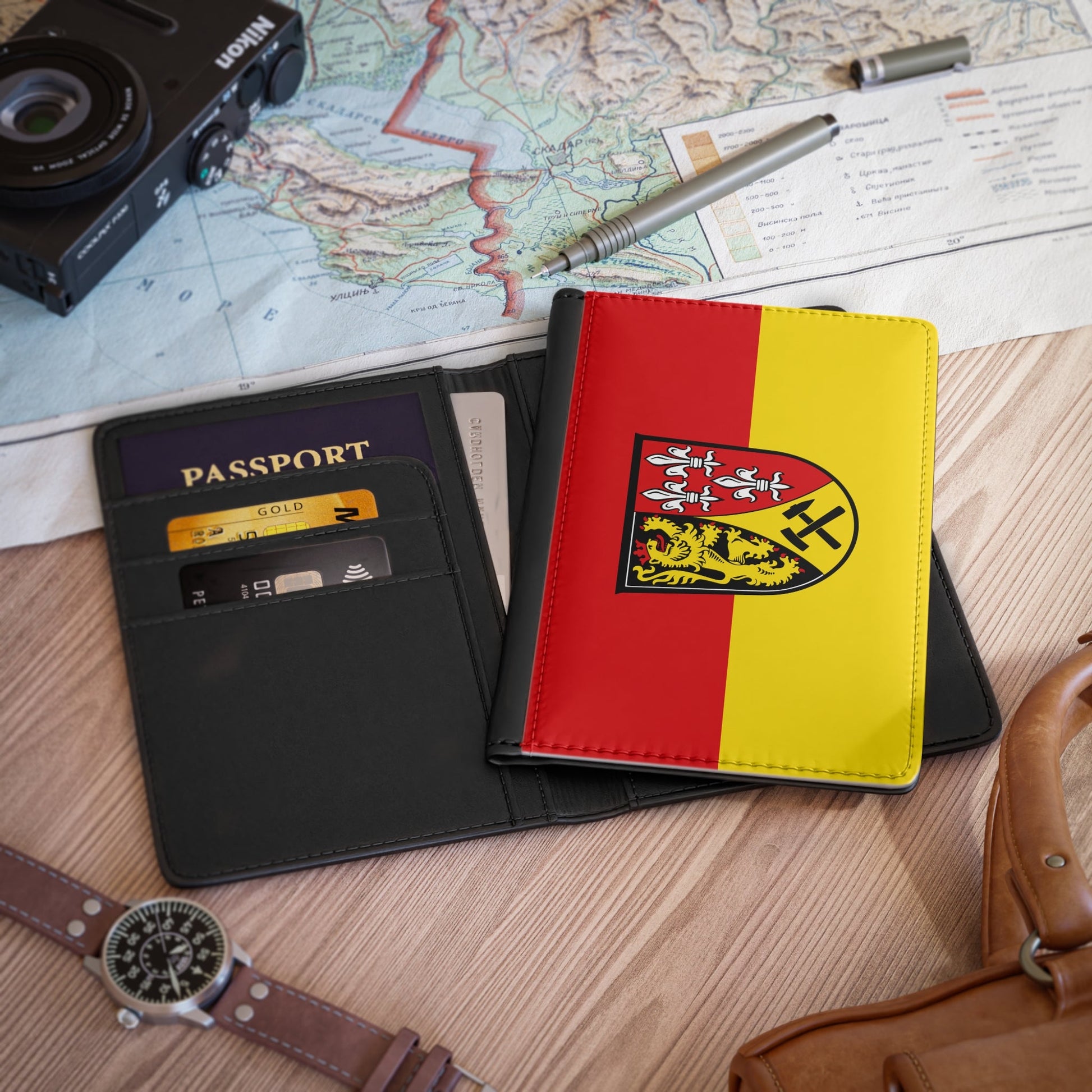 Flag of Amberg Sulzbach Germany - Passport Holder-3.9" x 5.8"-The Sticker Space