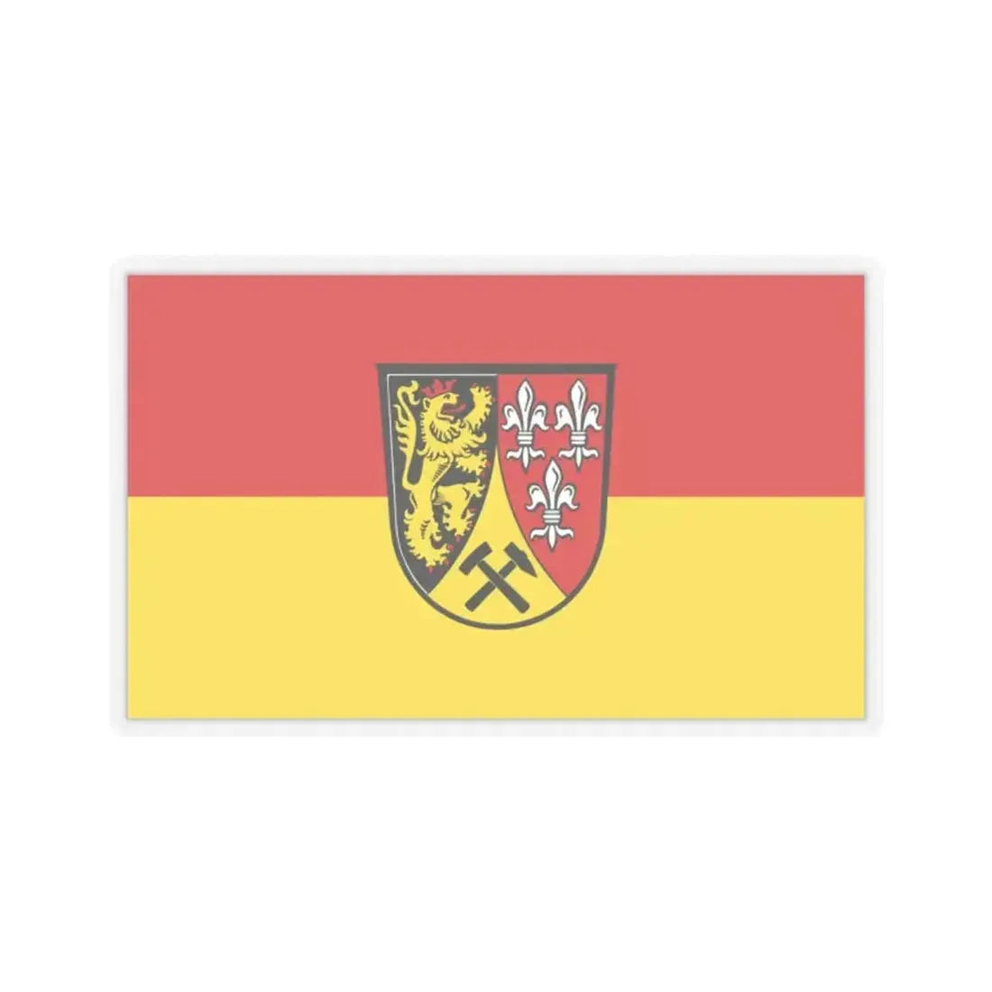 Flag of Amberg Sulzbach Germany - STICKER Vinyl Kiss-Cut Decal 2 Inch Transparent - The Sticker Space