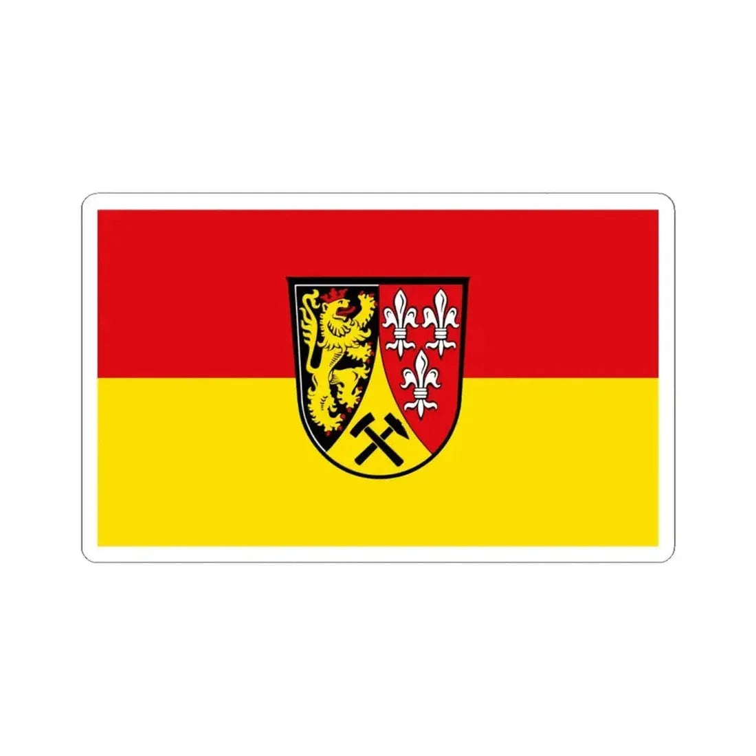 Flag of Amberg Sulzbach Germany - STICKER Vinyl Kiss-Cut Decal 6 Inch White - The Sticker Space