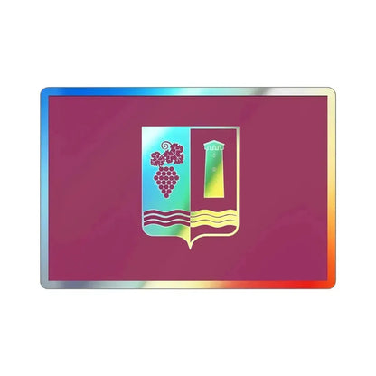 Flag of Ambrolauri Georgia Holographic STICKER Die-Cut Vinyl Decal 3 Inch - The Sticker Space