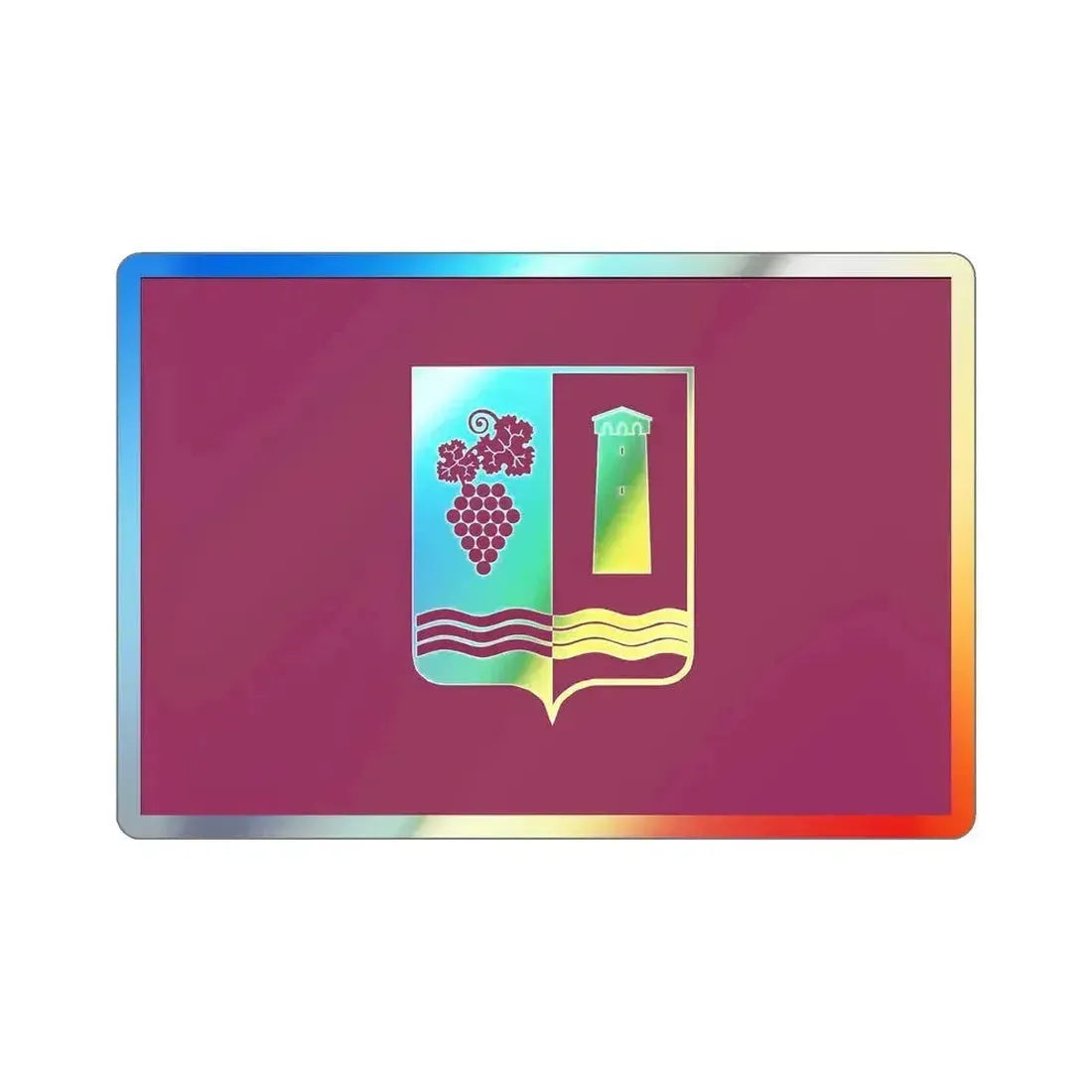 Flag of Ambrolauri Georgia Holographic STICKER Die-Cut Vinyl Decal 4 Inch - The Sticker Space