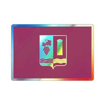 Flag of Ambrolauri Georgia Holographic STICKER Die-Cut Vinyl Decal 4 Inch - The Sticker Space