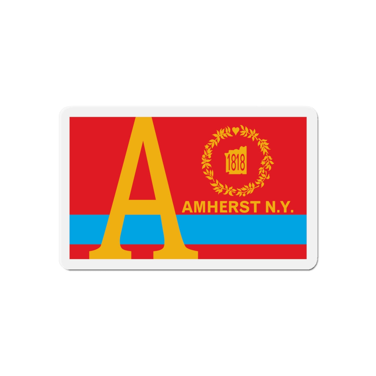 Flag of Amherst New York - Die-Cut Magnet-6 × 6"-The Sticker Space