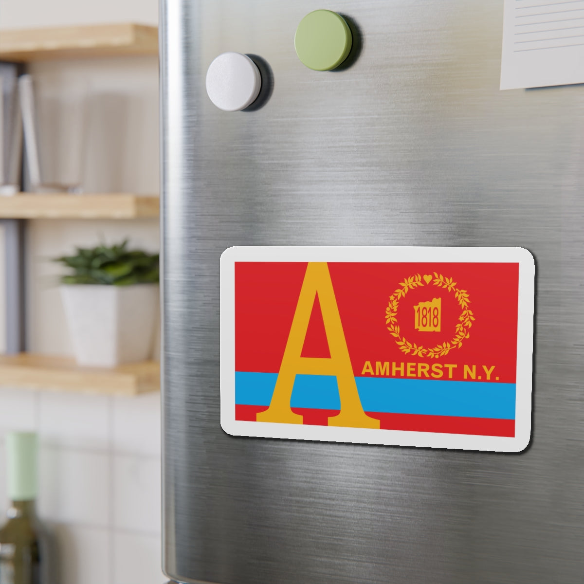 Flag of Amherst New York - Die-Cut Magnet-The Sticker Space