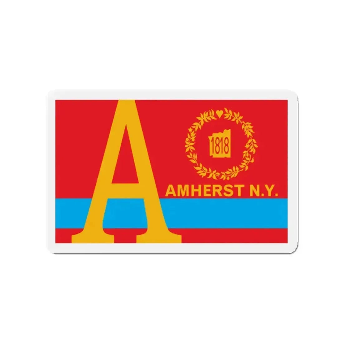 Flag of Amherst New York - Refrigerator Magnet - The Sticker Space