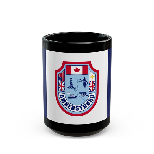 Flag of Amherstburg Canada - Black Coffee Mug-15oz-The Sticker Space