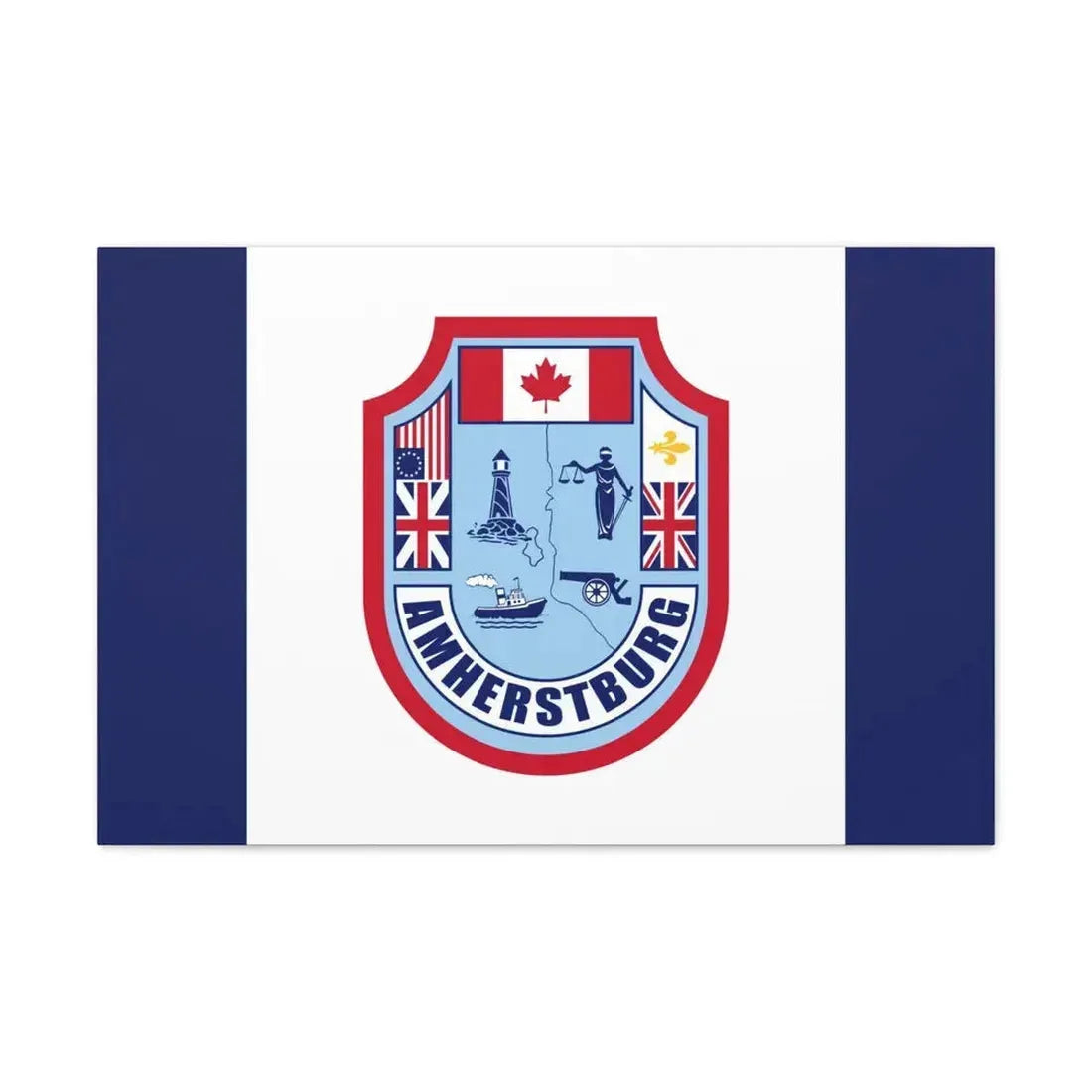Flag of Amherstburg Canada - Canvas Wall Art 30" x 20" 1.25" - The Sticker Space