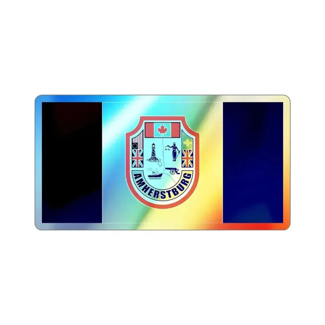 Flag of Amherstburg Canada Holographic STICKER Die-Cut Vinyl Decal 5 Inch - The Sticker Space