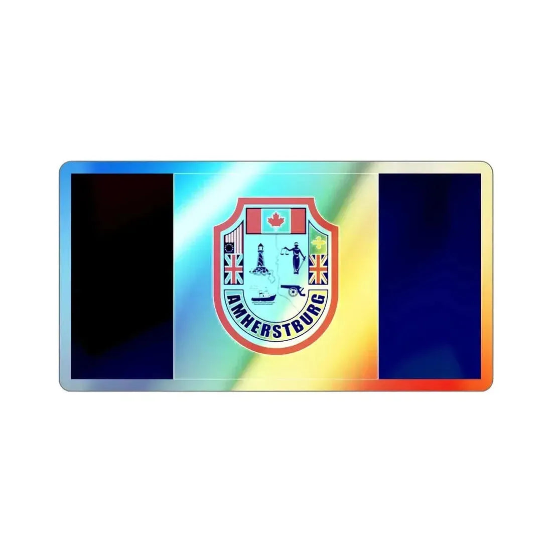 Flag of Amherstburg Canada Holographic STICKER Die-Cut Vinyl Decal - The Sticker Space
