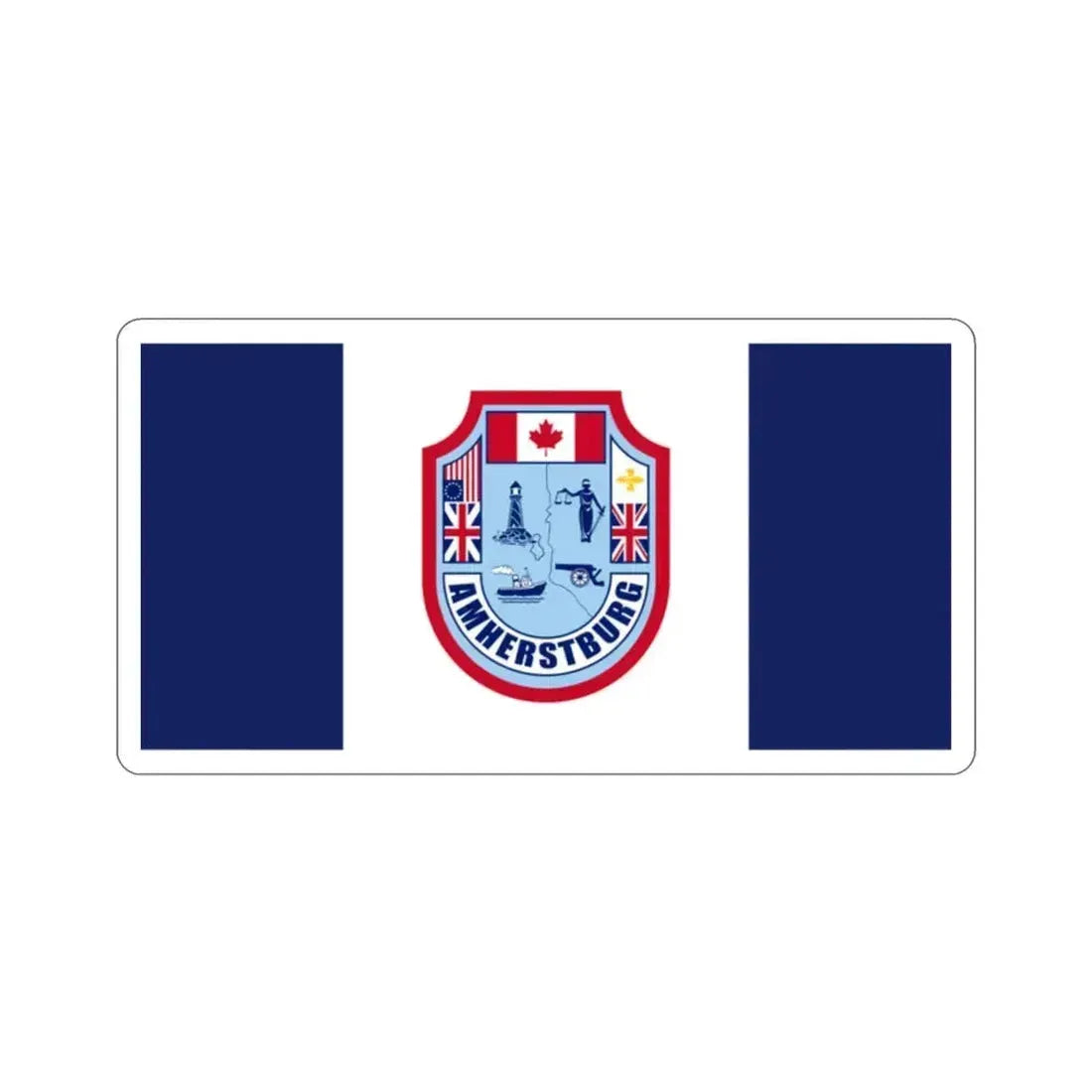 Flag of Amherstburg Canada STICKER Vinyl Die-Cut Decal 2 Inch - The Sticker Space