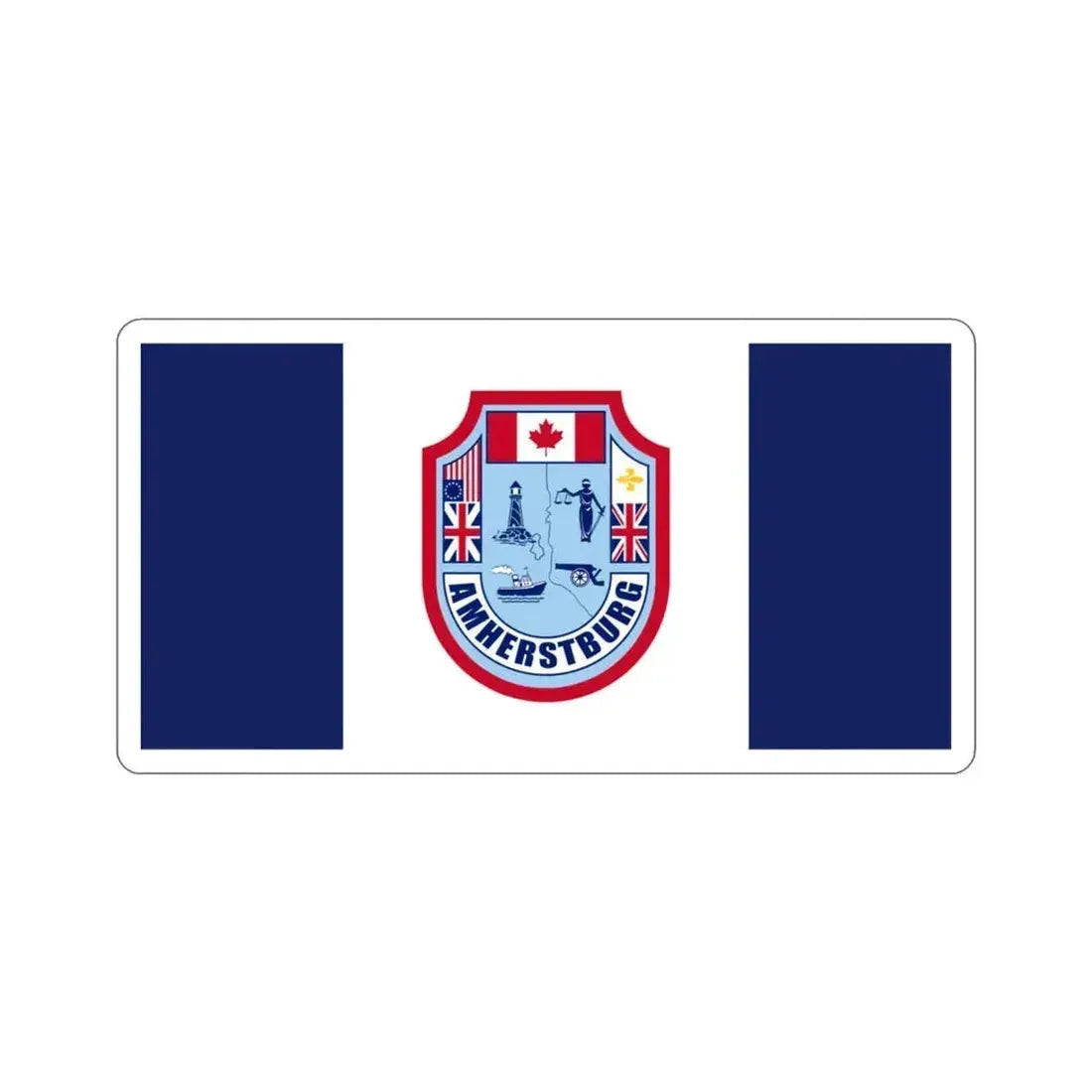 Flag of Amherstburg Canada STICKER Vinyl Die-Cut Decal 3 Inch - The Sticker Space