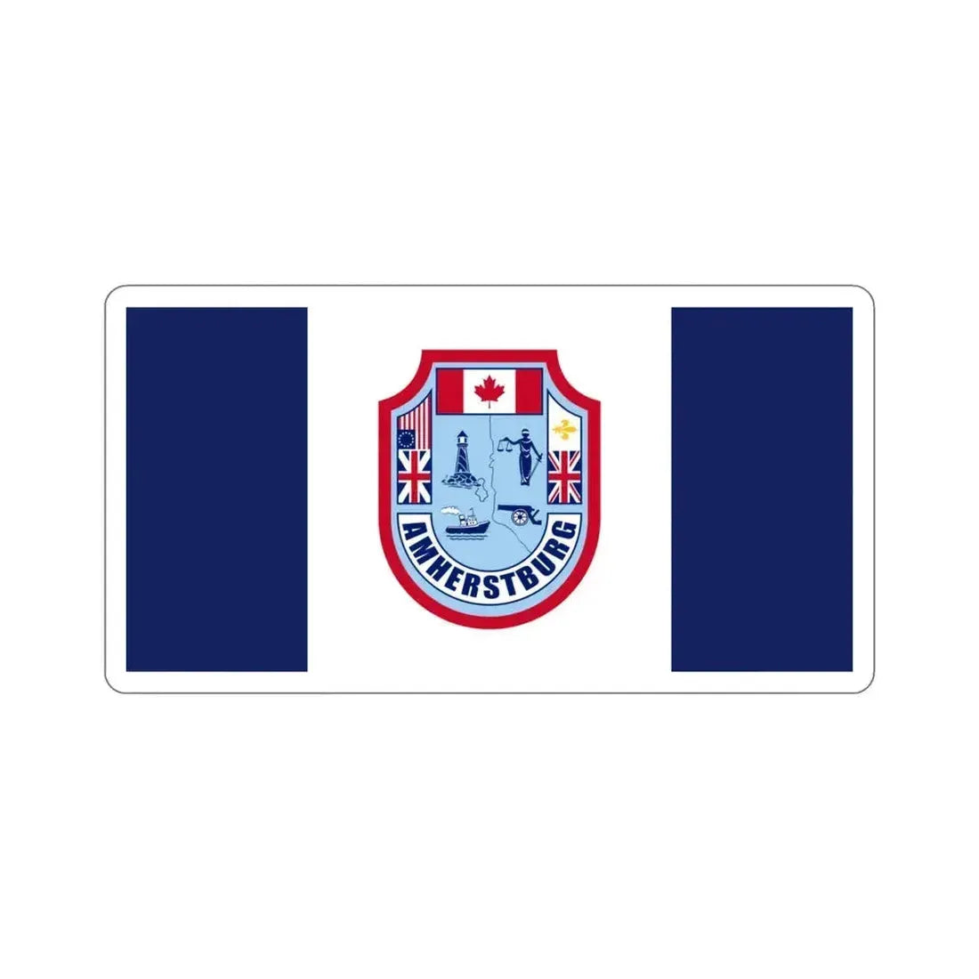 Flag of Amherstburg Canada STICKER Vinyl Die-Cut Decal 4 Inch - The Sticker Space