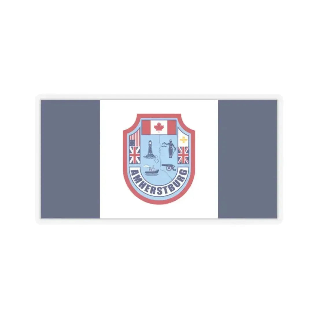 Flag of Amherstburg Canada - STICKER Vinyl Kiss-Cut Decal 2 Inch Transparent - The Sticker Space