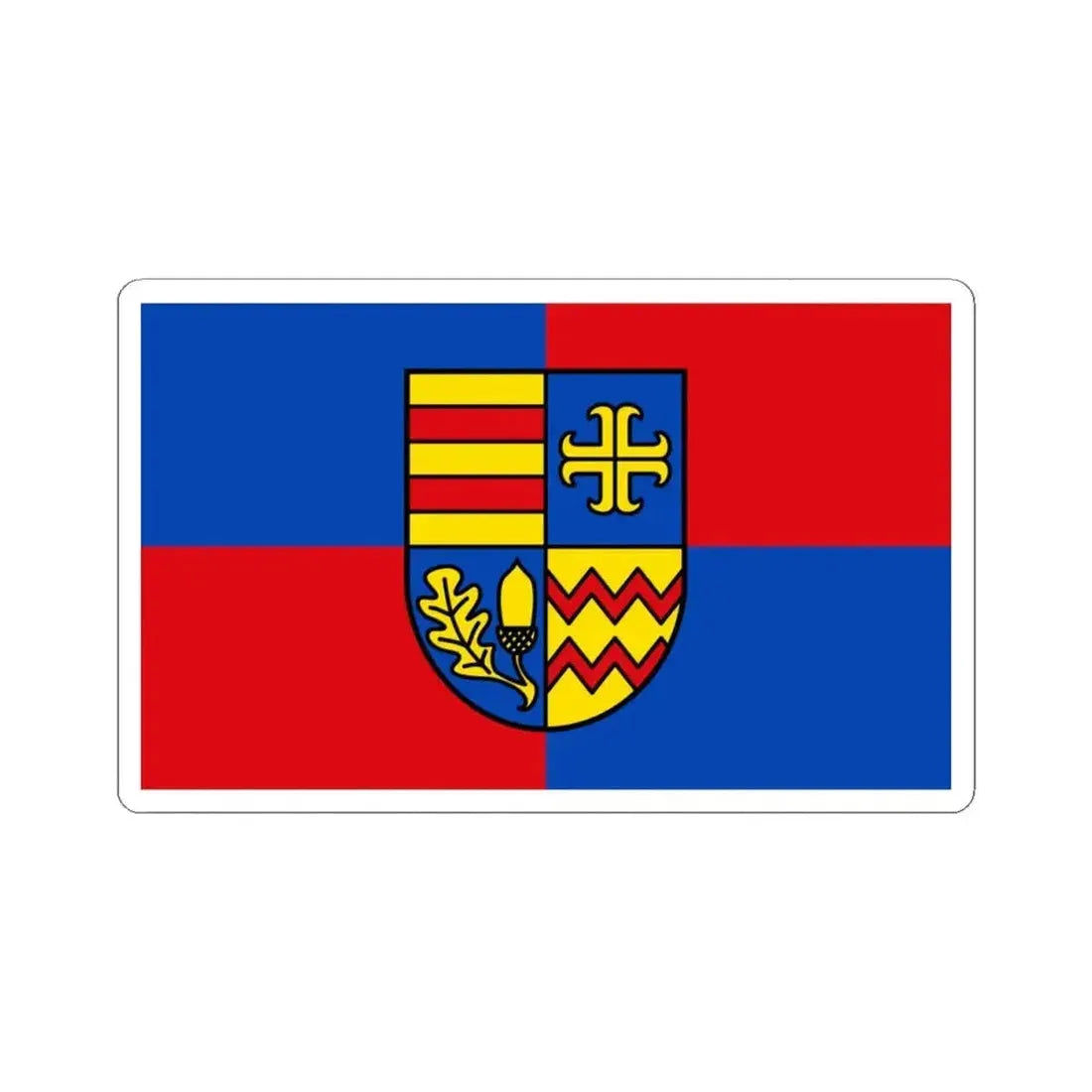 Flag of Ammerland Germany - STICKER Vinyl Kiss-Cut Decal 4 Inch White - The Sticker Space