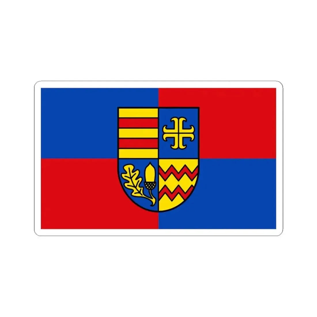 Flag of Ammerland Germany - STICKER Vinyl Kiss-Cut Decal 6 Inch White - The Sticker Space