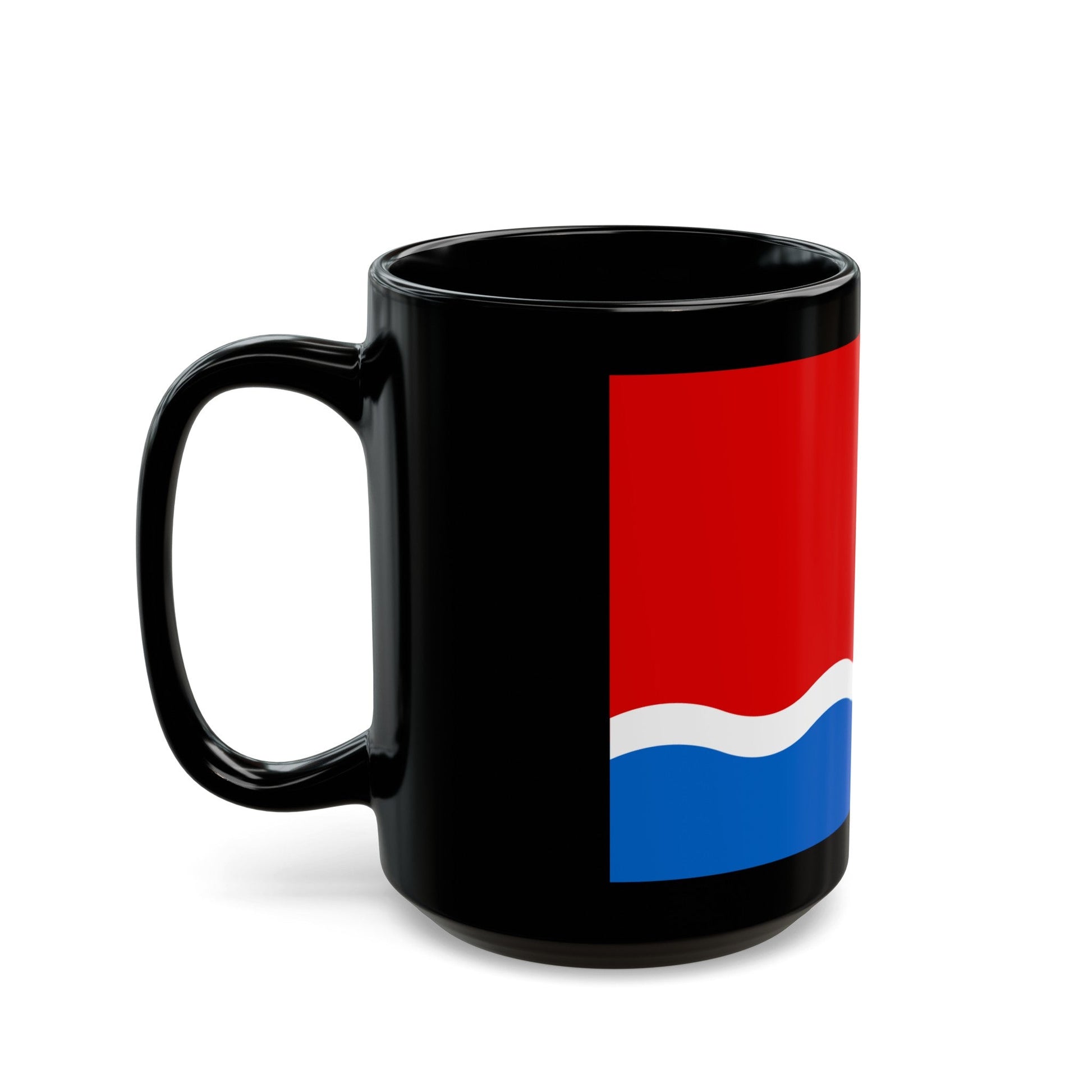 Flag of Amur Oblast Russia - Black Coffee Mug-The Sticker Space