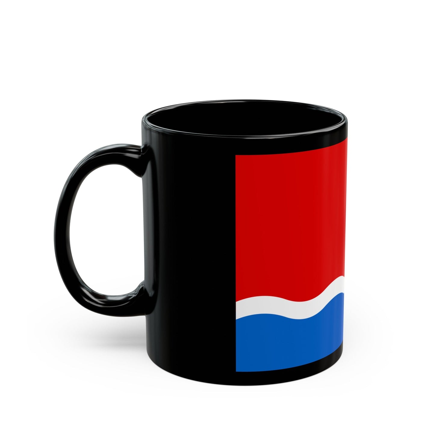 Flag of Amur Oblast Russia - Black Coffee Mug-The Sticker Space