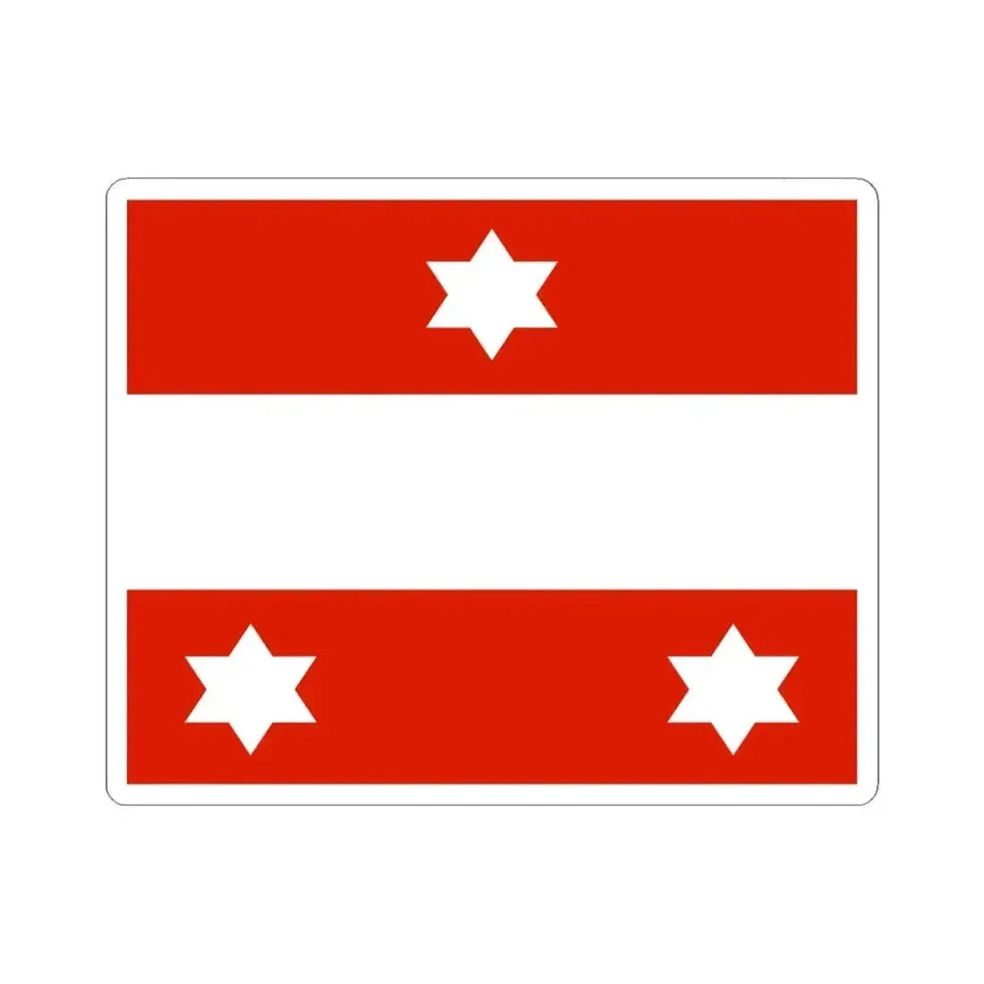 Flag of an Austro-Hungarian Admiral 1915 (Austria) STICKER Vinyl Kiss-Cut Decal 6 Inch White - The Sticker Space