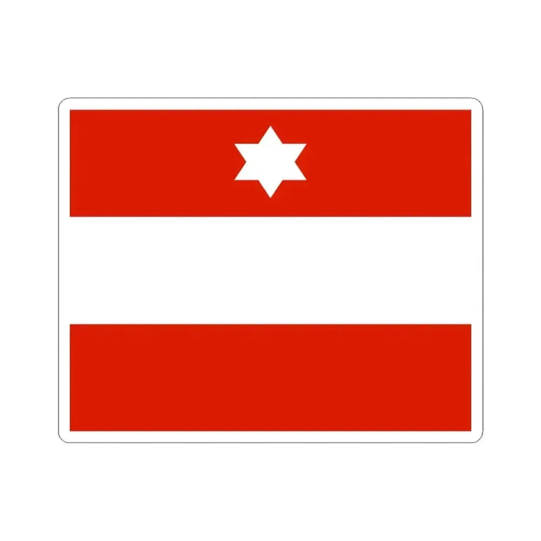 Flag of an Austro-Hungarian Rear Admiral 1915 (Austria) STICKER Vinyl Kiss-Cut Decal 3 Inch White - The Sticker Space