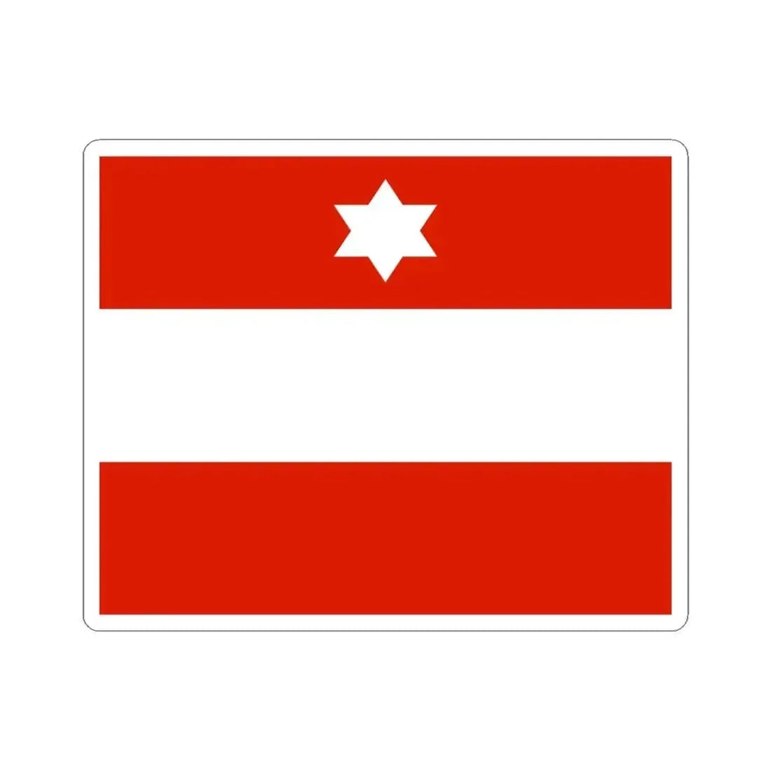 Flag of an Austro-Hungarian Rear Admiral 1915 (Austria) STICKER Vinyl Kiss-Cut Decal 4 Inch White - The Sticker Space