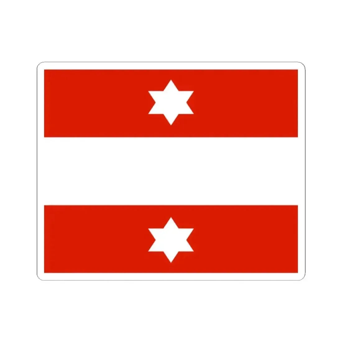 Flag of an Austro-Hungarian Vice-Admiral 1915 (Austria) STICKER Vinyl Kiss-Cut Decal 2 Inch White - The Sticker Space