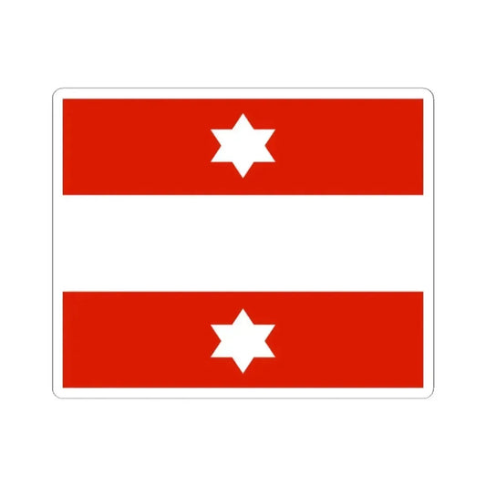 Flag of an Austro-Hungarian Vice-Admiral 1915 (Austria) STICKER Vinyl Kiss-Cut Decal 2 Inch White - The Sticker Space