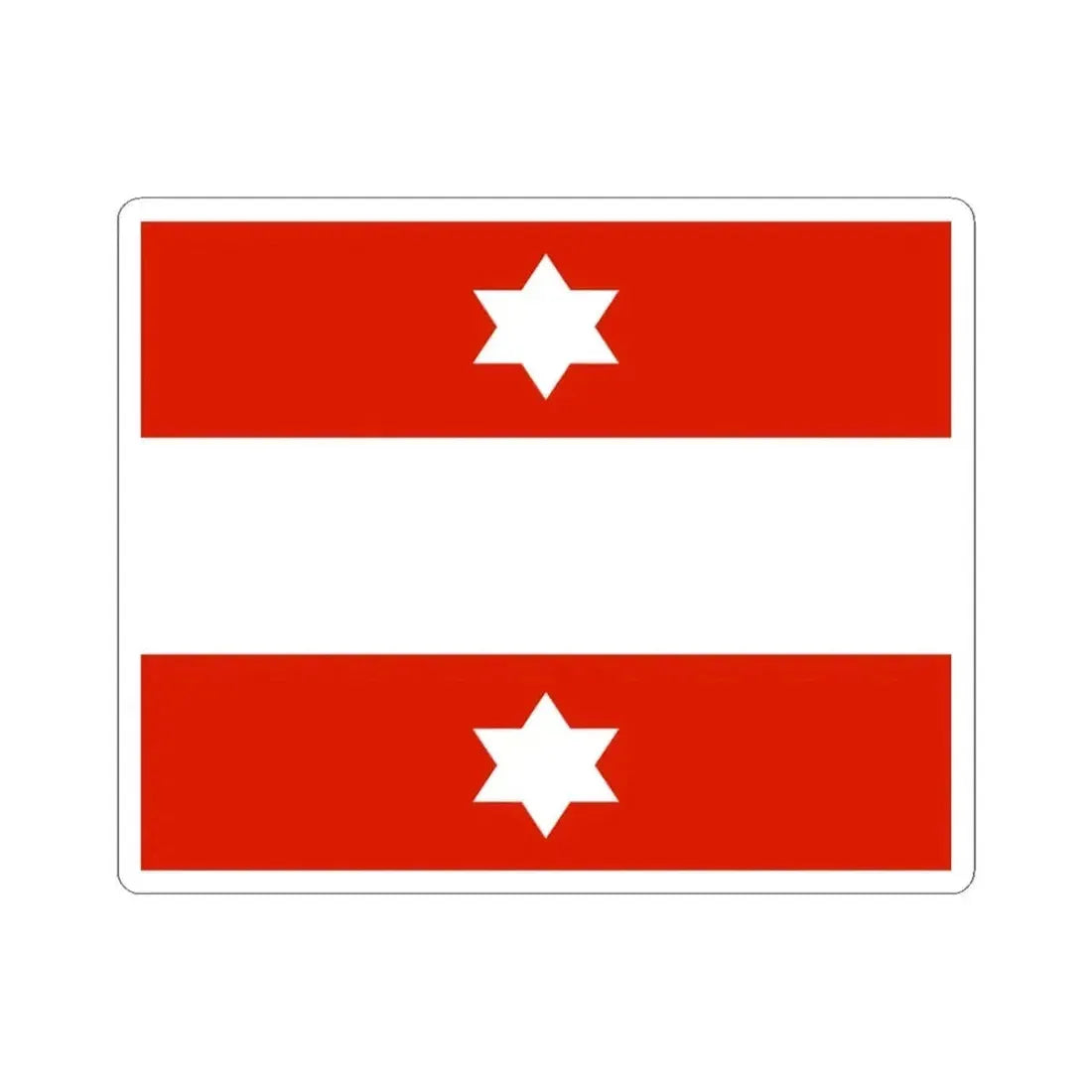 Flag of an Austro-Hungarian Vice-Admiral 1915 (Austria) STICKER Vinyl Kiss-Cut Decal 3 Inch White - The Sticker Space