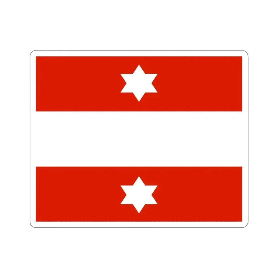 Flag of an Austro-Hungarian Vice-Admiral 1915 (Austria) STICKER Vinyl Kiss-Cut Decal 4 Inch White - The Sticker Space