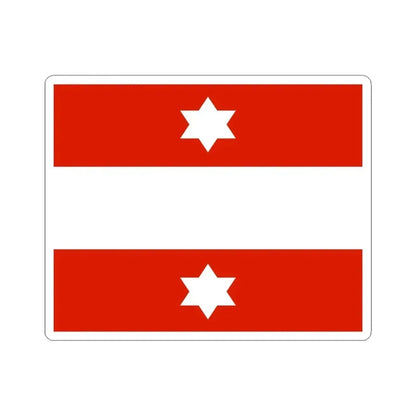 Flag of an Austro-Hungarian Vice-Admiral 1915 (Austria) STICKER Vinyl Kiss-Cut Decal 4 Inch White - The Sticker Space