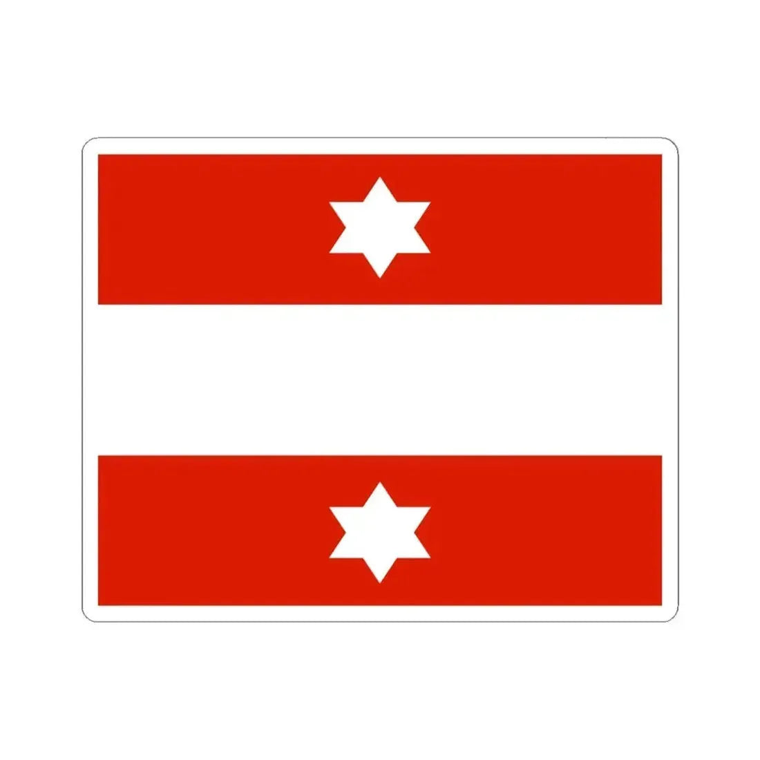 Flag of an Austro-Hungarian Vice-Admiral 1915 (Austria) STICKER Vinyl Kiss-Cut Decal 6 Inch White - The Sticker Space