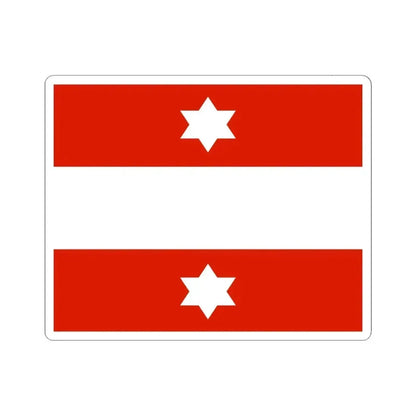 Flag of an Austro-Hungarian Vice-Admiral 1915 (Austria) STICKER Vinyl Kiss-Cut Decal 6 Inch White - The Sticker Space