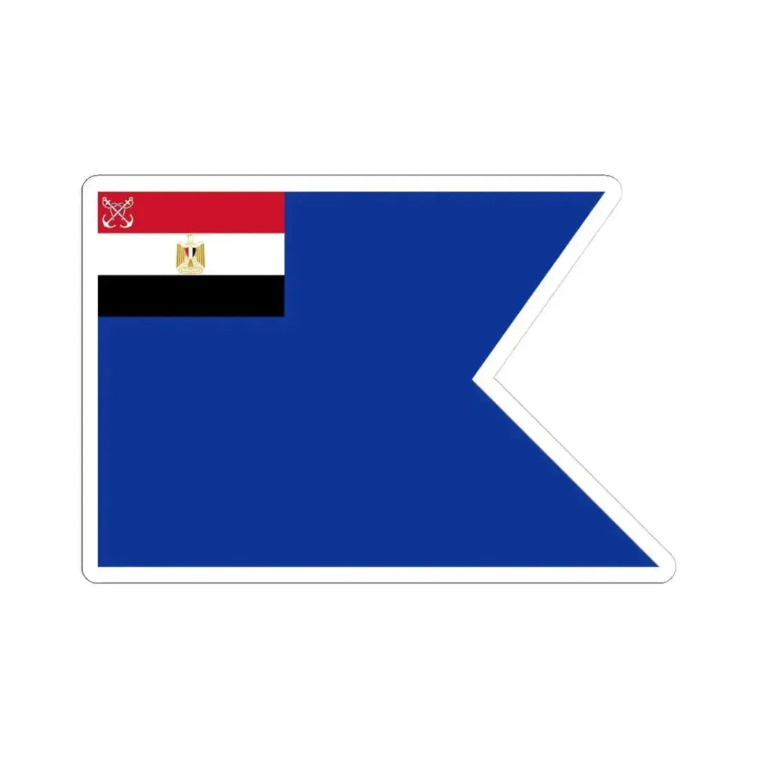 Flag of an Egyptian Navy rear admiral (Egypt) STICKER Vinyl Kiss-Cut Decal 3 Inch White - The Sticker Space