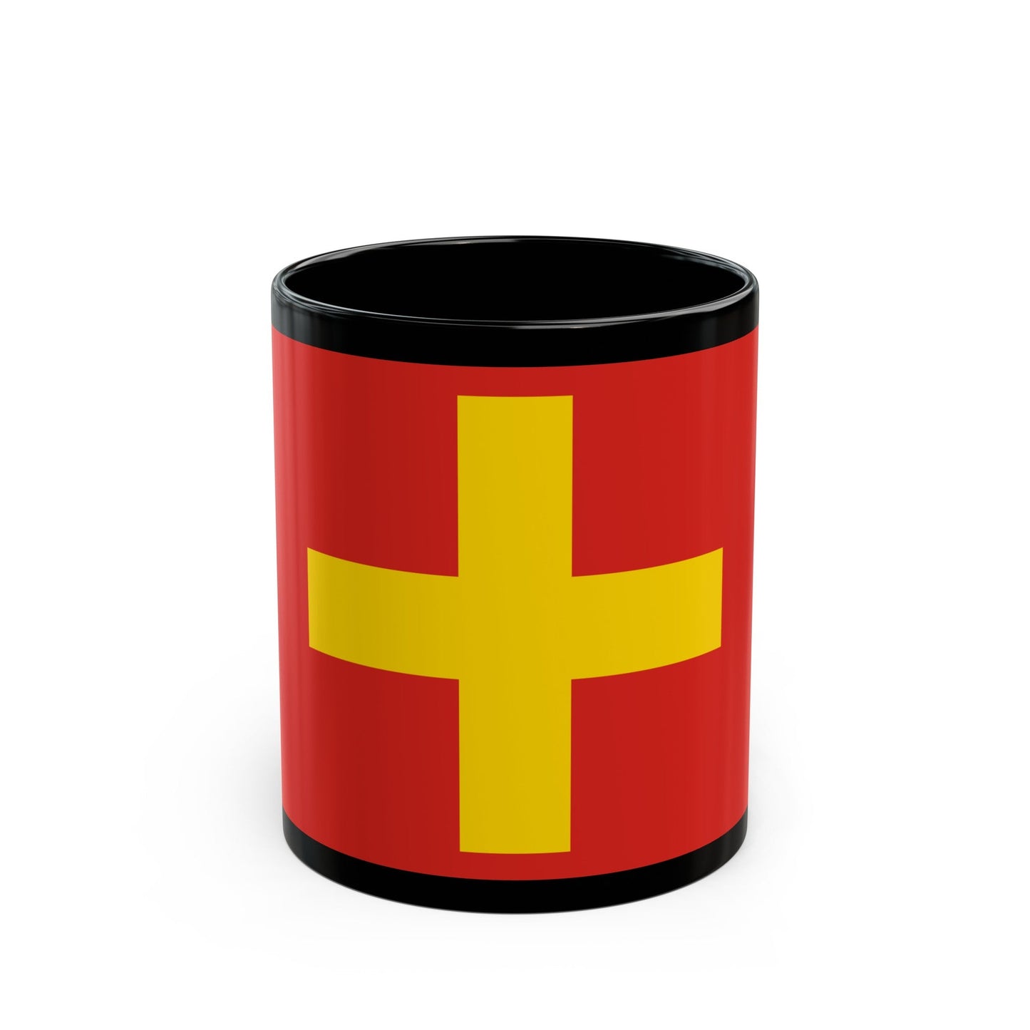 Flag of Ancona Italy - Black Coffee Mug-11oz-The Sticker Space