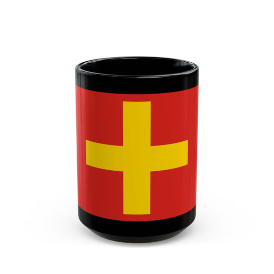 Flag of Ancona Italy - Black Coffee Mug-15oz-The Sticker Space