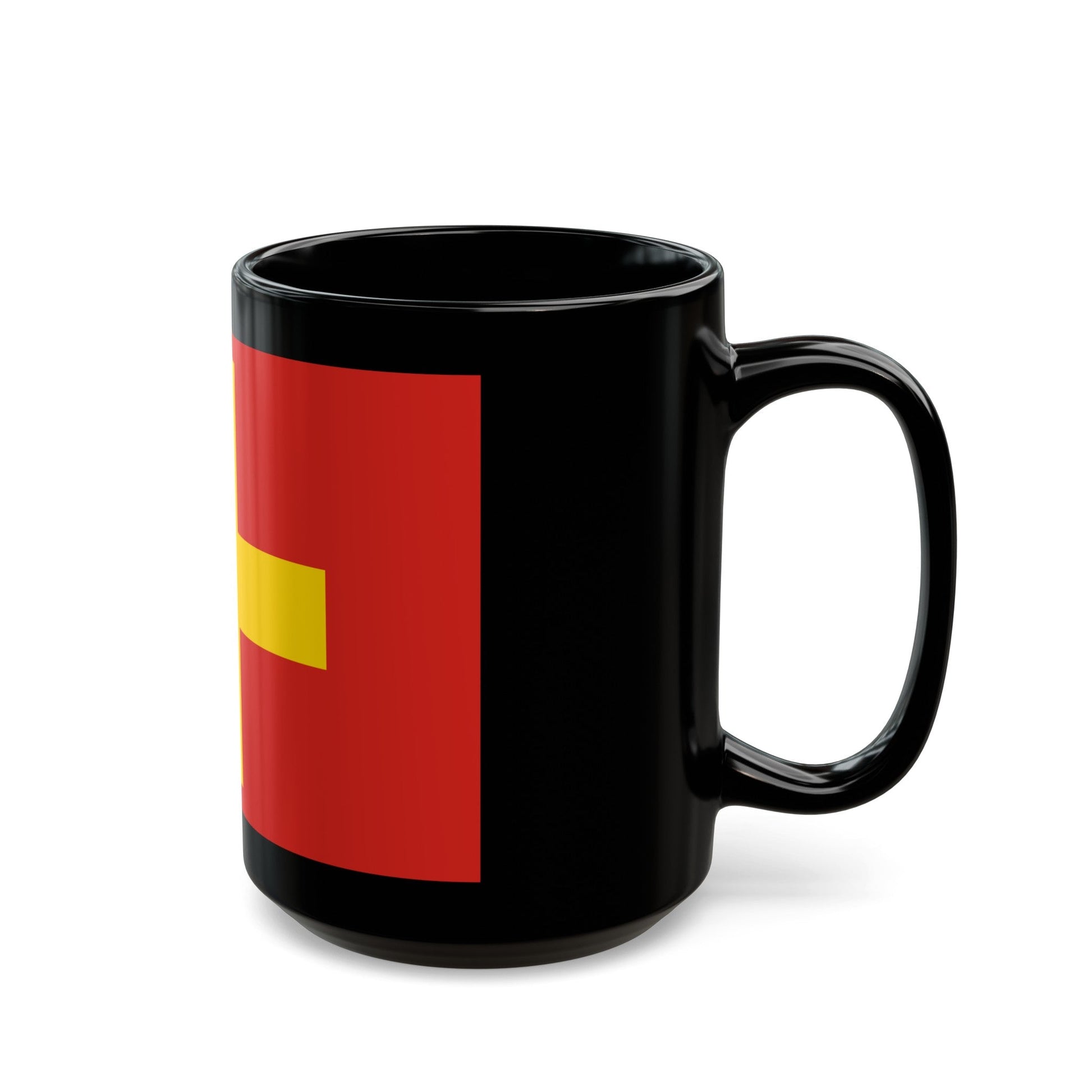 Flag of Ancona Italy - Black Coffee Mug-The Sticker Space