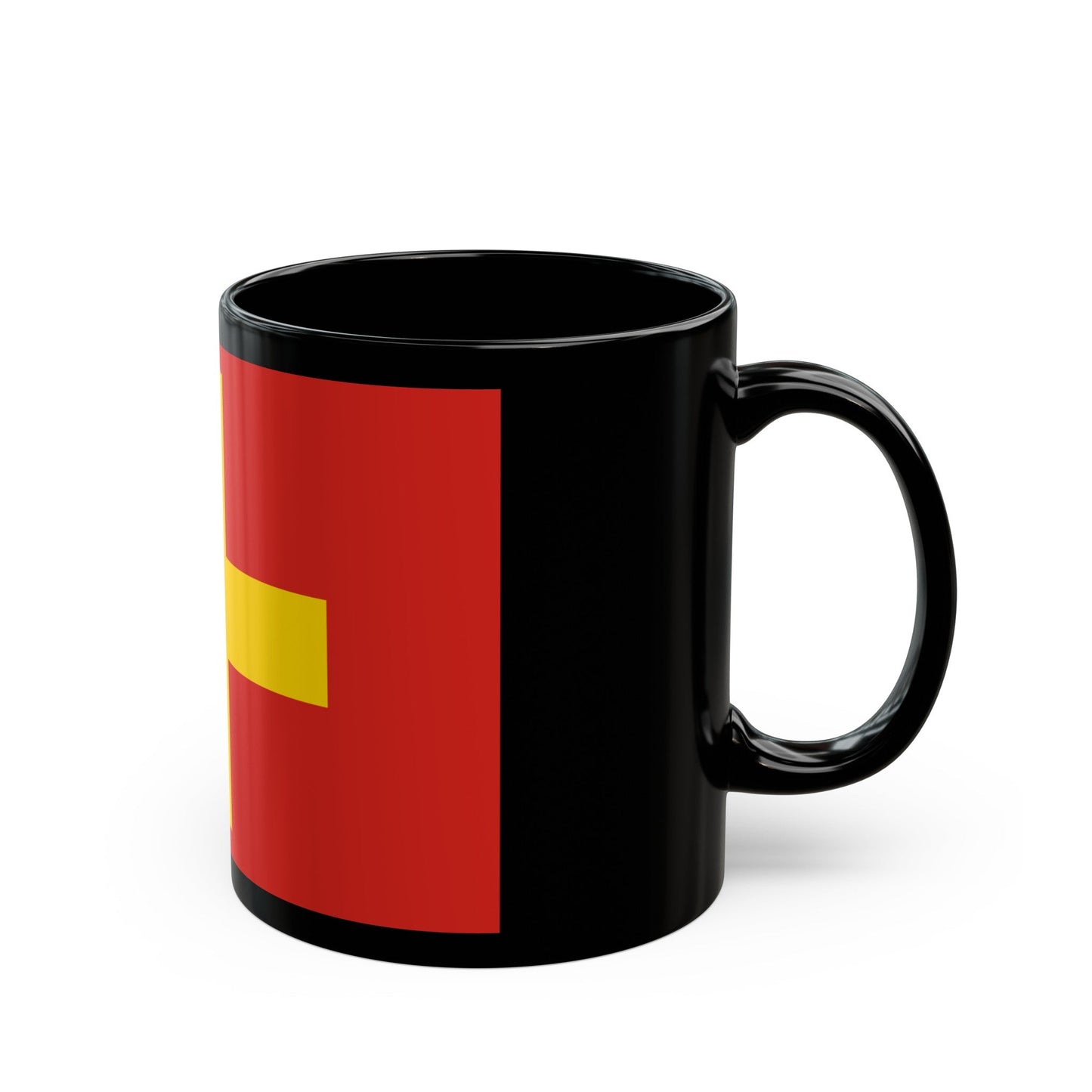 Flag of Ancona Italy - Black Coffee Mug-The Sticker Space