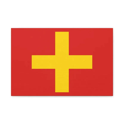 Flag of Ancona Italy - Canvas Wall Art 18″ x 12″ 1.25" - The Sticker Space