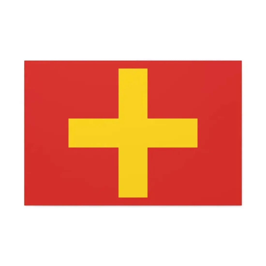 Flag of Ancona Italy - Canvas Wall Art 36" x 24" 1.25" - The Sticker Space