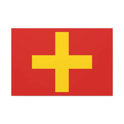 Flag of Ancona Italy - Canvas Wall Art 36" x 24" 1.25" - The Sticker Space