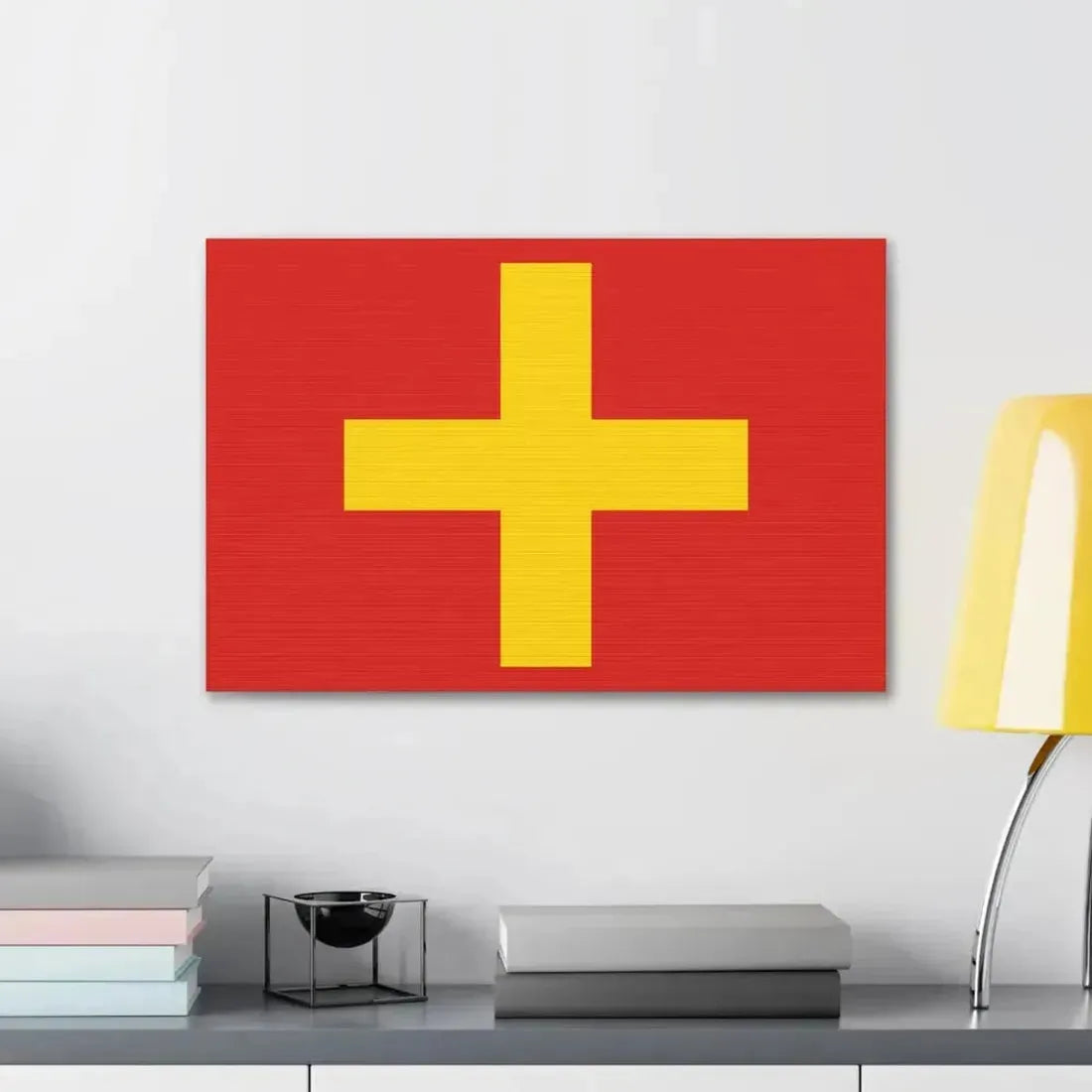 Flag of Ancona Italy - Canvas Wall Art - The Sticker Space