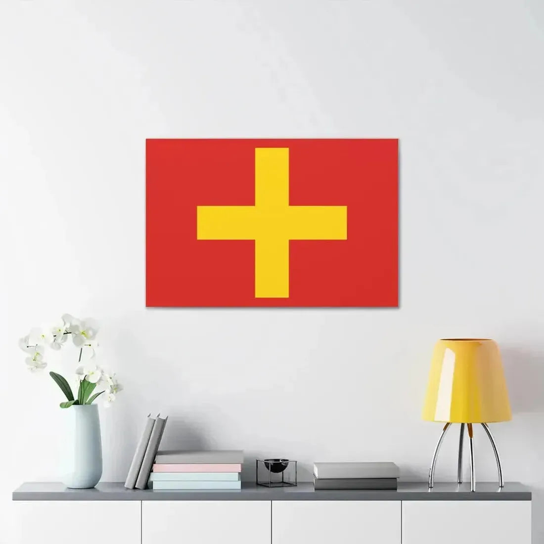 Flag of Ancona Italy - Canvas Wall Art - The Sticker Space