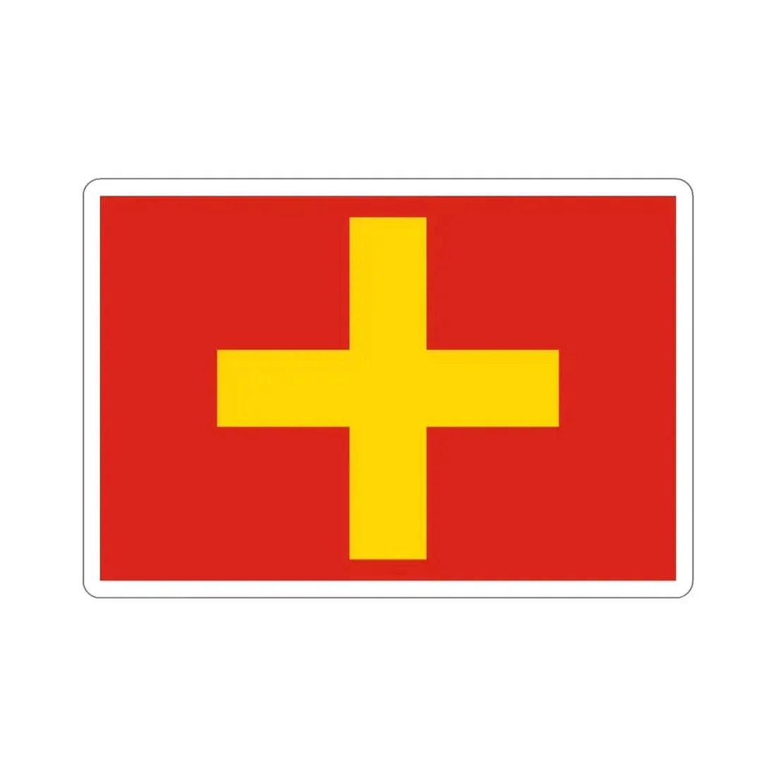 Flag of Ancona Italy STICKER Vinyl Die-Cut Decal 3 Inch - The Sticker Space